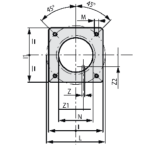 Фланец горелки (схема)